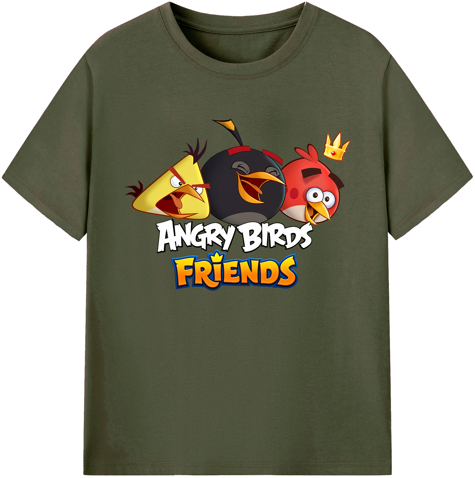 （画像用） Angry Birds アングリーバード 綿100％ メンズ半袖Tシャツ｜肌触りやわらか＆通気性